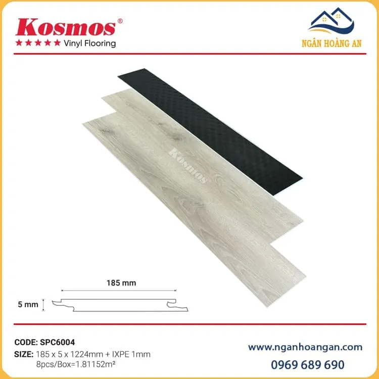 Sàn Nhựa Hèm Khóa Giả Vân Bê Tông Kosmos SPC5006