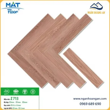 Sàn Nhựa Hèm Khoá Giả Gỗ Xương Cá 4mm MAT Floor Z713