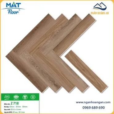 Sàn Nhựa Hèm Khoá Giả Gỗ Xương Cá Dày 4mm MAT Floor Z718