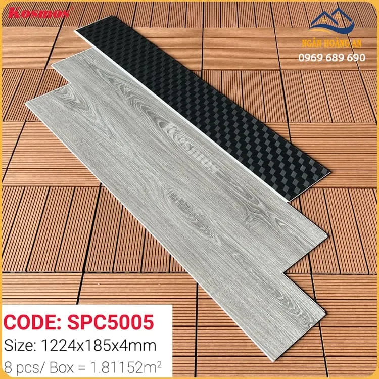 Sàn Nhựa Hèm Khoá Giả Vân Gỗ Kosmos SPC5005 Sàn Nhựa Hèm Khoá Giả Vân Gỗ Kosmos SPC5005