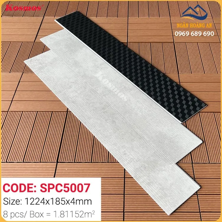 Sàn Nhựa Hèm Khoá Kosmos SPC5007 Giả Vân Xi Măng