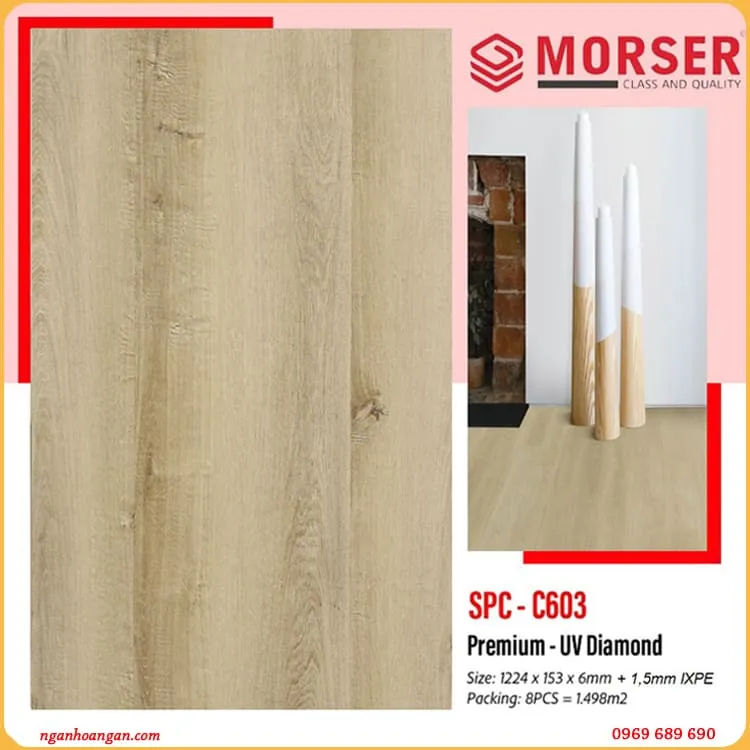 Sàn Nhựa Hèm Khoá Morser Việt Nam C603 6mm