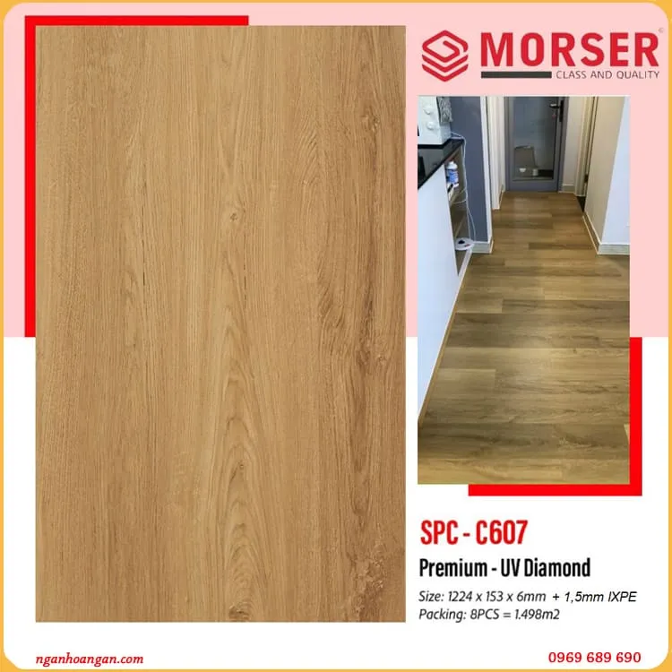 Sàn Nhựa Hèm Khoá Morser Việt Nam C607 6mm