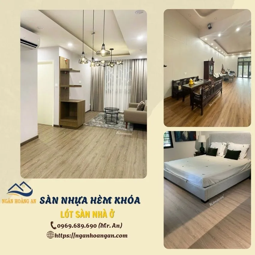 Sàn Nhựa Hèm Khoá Lót Sàn Nhà Ở
