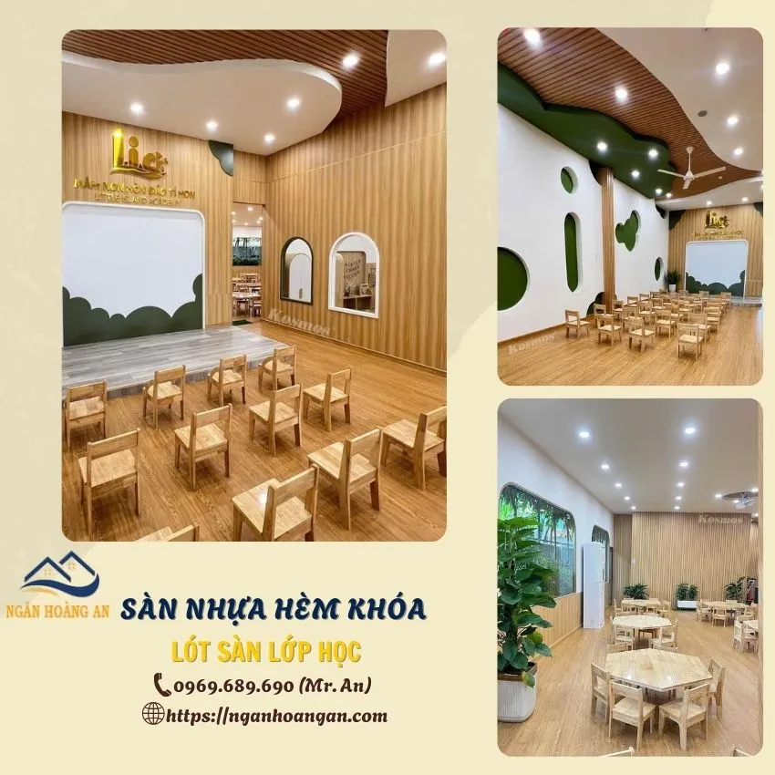 Lót Sàn Phòng Học Bằng Sàn Nhựa Hèm Khoá Lót Sàn Phòng Học Bằng Sàn Nhựa Hèm Khoá