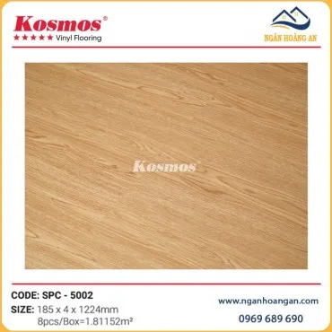 Sàn Nhựa Hèm Khoá Vân Gỗ Đế Cao Su 4mm Kosmos SPC5002