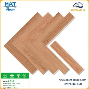 Sàn Nhựa Hèm Khoá Vân Gỗ Xương Cá 4mm MAT Floor Z712