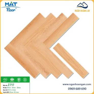 Sàn Nhựa Hèm Khoá Vân Gỗ Xương Cá 4mm MAT Floor Z717