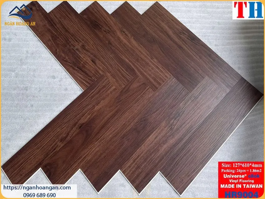 Sàn Nhựa Hèm Khoá Xương Cá 4mm TH Floor HR 9004 Sàn Nhựa Hèm Khoá Xương Cá 4mm TH Floor HR 9004