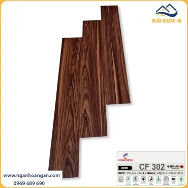 Sàn Nhựa Vinyl Dán Keo Giả Gỗ Comforts CF302 Dày 3mm