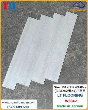 Sàn Nhựa Vinyl Dán Keo Giá Rẻ THFloor W304-1 Dày 3mm
