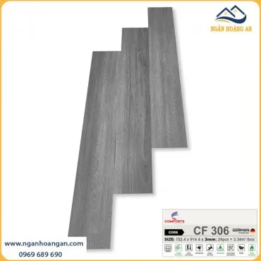Sàn Nhựa Vinyl Dán Keo Vân Gỗ Comforts CF306 Dày 3mm