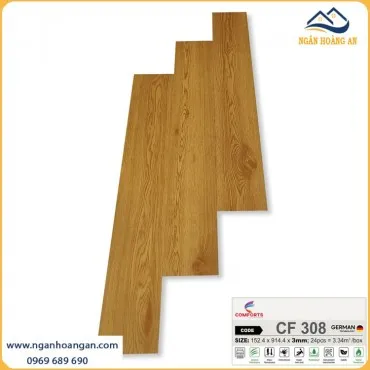 Sàn Nhựa Vinyl Giả Gỗ Dán Keo Comforts CF308 Dày 3mm