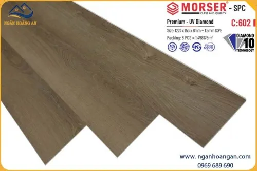Sàn Nhựa Vinyl Hèm Khoá Morser C602 6mm