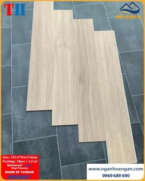 Sàn Nhựa Vinyl Hèm Khoá Vân Gỗ THFloor HS8007 Dày 4mm