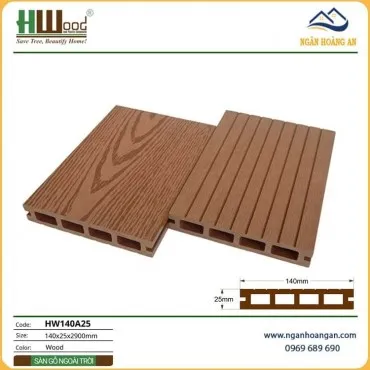 Sàn Sân Vườn Ngoài Trời Lỗ Vuông Hwood HW140A25 Wood