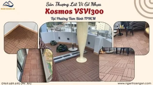 Sân Thượng Lát Vỉ Gỗ Nhựa Kosmos VSVI300 Tại Phường Tam Bình TPHCM