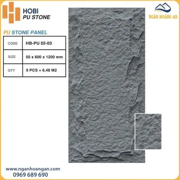 Tấm PU Nhựa Giả Đá Ốp Tường Hobiwood HB-PU02-03