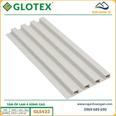 Tấm Lam 3 Sóng Nhựa Giả Gỗ Ốp Trần Glotex GLS423