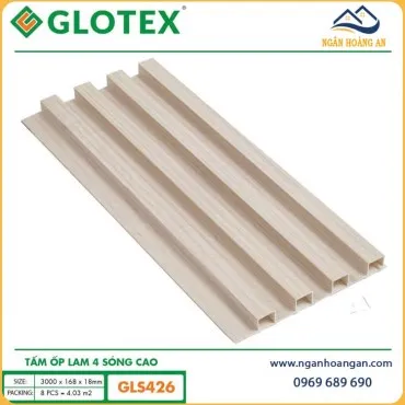 Tấm Lam 4 Sóng Cao Giả Gỗ Nhựa Glotex GLS426