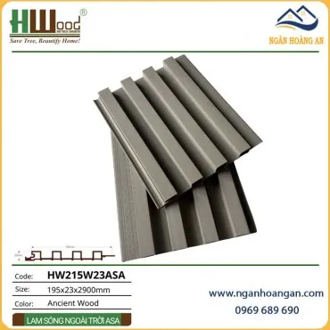 Tấm Lam 4 Sóng Ngoài Trời Phủ ASA Hwood HW215W23ASA Ancient Wood