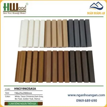Tấm Lam 4 Sóng Ngoài Trời Phủ ASA Hwood HW219W25ASA