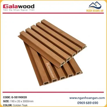 Tấm Lam 5 Sóng Ngoài Trời Phủ ASA Galawood G-5S190X20 Golden Teak