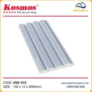 Tấm Lam Sóng Kép Ốp Tường Kosmos Vân Đơn Sắc 4SK-932
