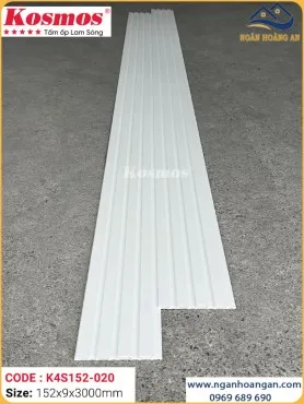 Tấm Lam Sóng Nhựa Kosmos K4S152-020 Màu Trắng Trơn