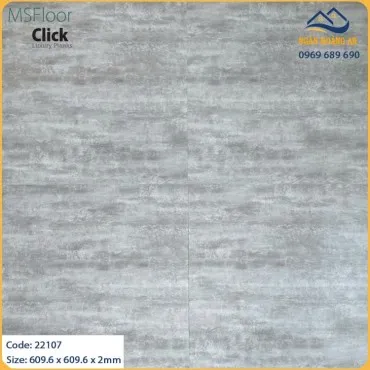 Tấm Lót Sàn Dán Keo Giả Bê Tông MSFloor 22107 Dày 2mm