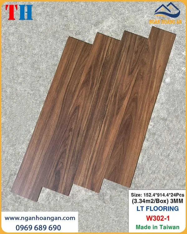 Tấm Lót Sàn Dán Keo Giá Rẻ THFloor W302-1 Dày 3mm