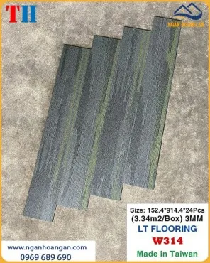 Tấm Lót Sàn Nhựa Dán Keo Vân Thảm THFloor W314 Dày 3mm