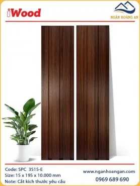 Tấm Lam Sóng Giả Gỗ Nhựa Ốp Trần Iwood 3S15-E