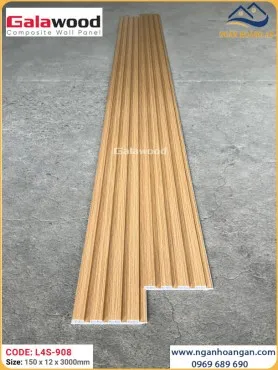 Tấm Nhựa Ốp Tường Trần Lam 4 Sóng Giả Gỗ Galawood L4S-908