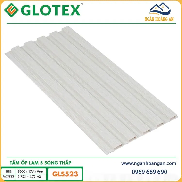 Tấm Nhựa Lam 5 Sóng Giả Gỗ Ốp Tường Glotec GLS523 Tấm Nhựa Lam 5 Sóng Giả Gỗ Ốp Tường Glotec GLS523