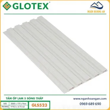 Tấm Nhựa Lam 5 Sóng Giả Gỗ Ốp Tường Glotex GLS523