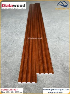 Tấm Nhựa Lam Sóng Ốp Trần Giả Gỗ Galawood L4S-907