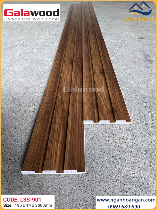 Tấm Nhựa Ốp Tường Lam Sóng Giả Gỗ Galawood L3S-901 Tấm Nhựa Ốp Tường Lam Sóng Giả Gỗ Galawood L3S-901