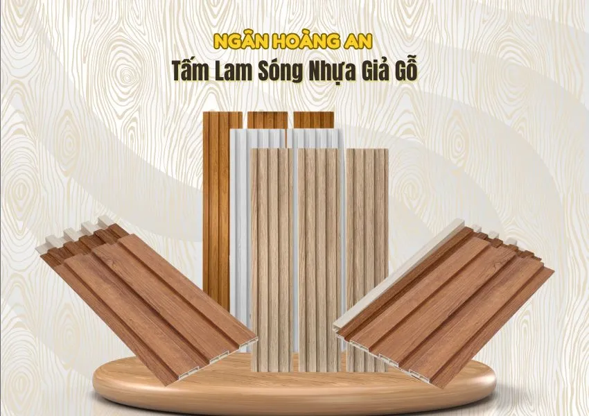 Tấm Nhựa Lam Sóng Giả Gỗ Ốp Tường