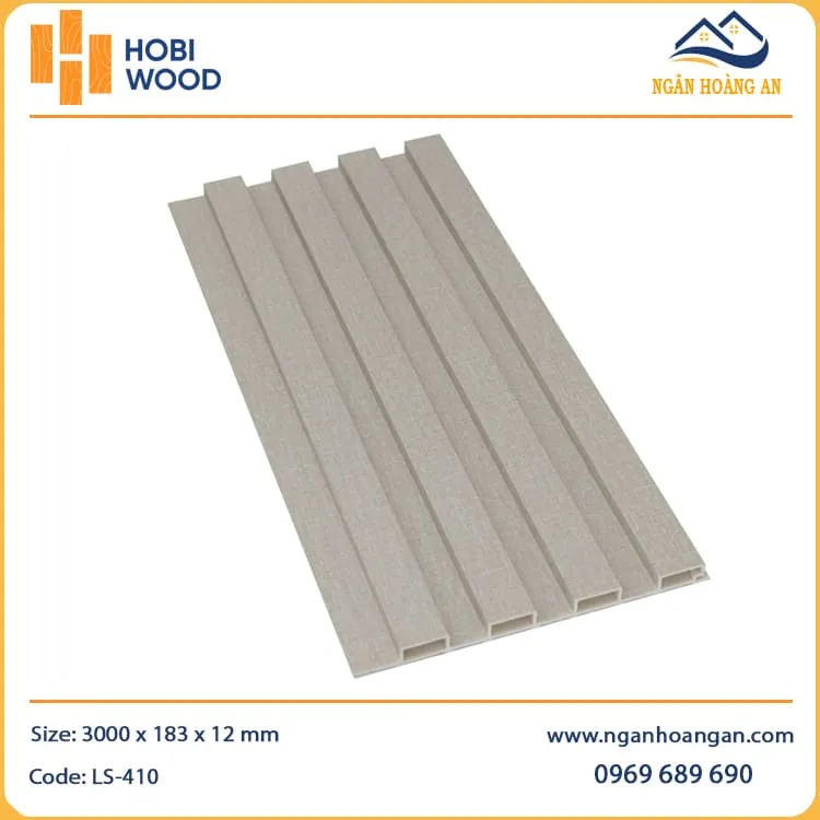 Tấm Nhựa Lam Sóng Giả Gỗ Ốp Tường Hobiwood LS-410