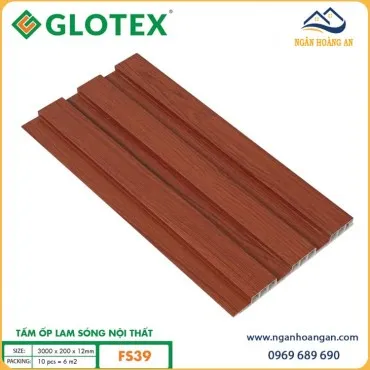 Tấm Nhựa Lam Sóng Giả Gỗ Ốp Tường Ốp Trần Glotex FS39