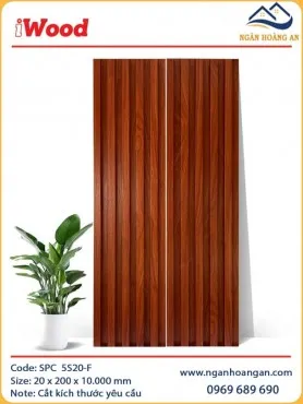 Tấm Nhưa Lam Sóng Ốp Trần Giả Gỗ iWood 5S20-F