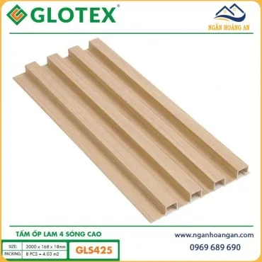 Tấm Nhựa Ốp Trần Lam  Sóng Cao Giả Gỗ Glotex GLS425