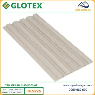 Tấm Nhựa Ốp Trần Lam Sóng Giả Gỗ Glotex GLS526