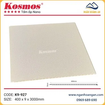 Tấm Nhựa Ốp Trần Nano Chân Kép Giả Vân Vải Kosmos K9-927