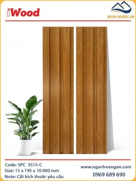 Tấm Nhựa Ốp Tường Lam 3 Sóng Giả Gỗ Iwood 3S15-C