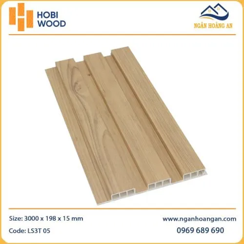 Tấm Nhựa Ốp Tường Lam 3 Sóng Thấp Hobiwood LS3T-05