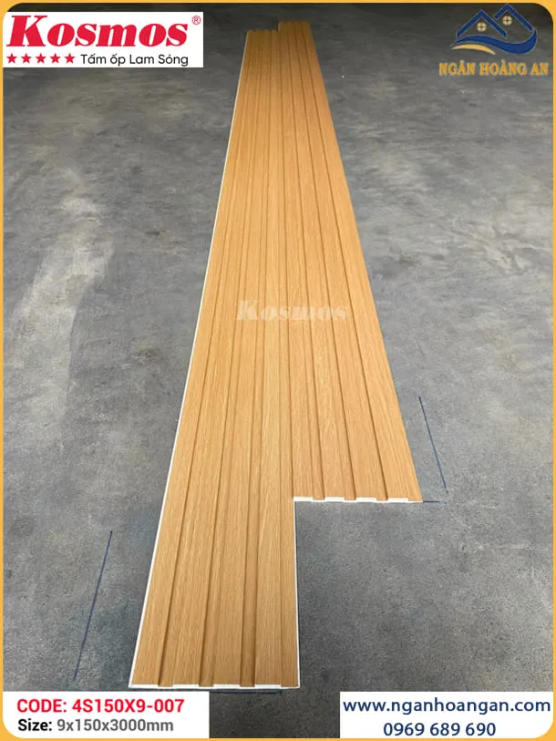 Nhựa Lam 4 Sóng Giả Gỗ Kosmos 4S150X9-007