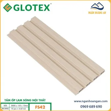 Tấm Nhựa Ốp Tường Lam 4 Sóng Giả Vân Gỗ Glotex FS42