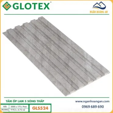 Tấm Nhựa Ốp Tường Lam 5 Sóng Giả Vân Bê Tông Glotex GLS524